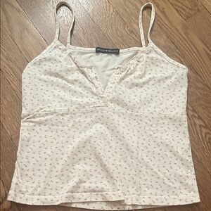 Brandy Melville flower tank top with buttons